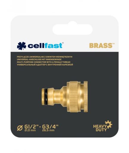 Универсальный адаптер с внутренней нарезкой BRASS™ G1/2 - G3/4"